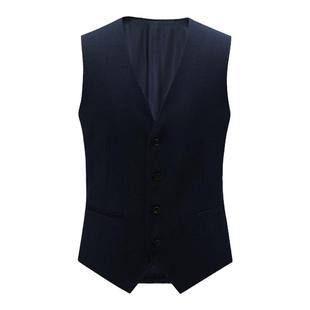 【进口羊毛】LAMPO/蓝豹男士中蓝提花马甲进口纯羊毛习文西服马甲