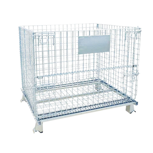 折叠式仓储笼铁笼框工业周转筐蝴蝶笼钢丝笼镀锌金属铁框储物笼