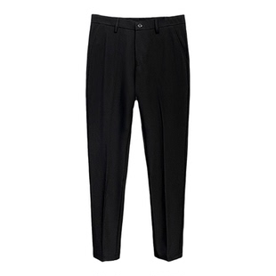 秋季西裤男九分西服裤子男修身小脚正装西装直筒男士休闲加绒长裤