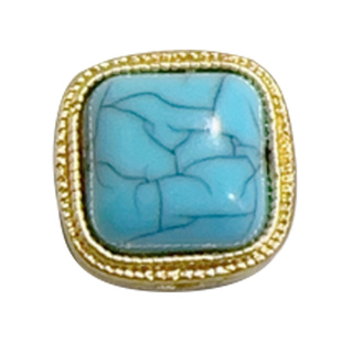 藏银双色镶嵌方珠隔珠 diy手工编织手链饰品配件复古隔珠水晶配饰