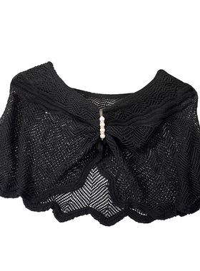 春秋夏季套头韩版女针织披肩装饰