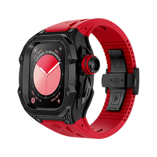 古德康赛GoldenConcept白色金属表壳改装适用苹果ultra2/3 S10/11