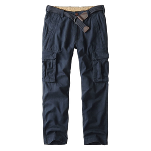 Abercrombie&Fitch秋冬男士多口袋工装裤af直筒厚款运动休闲长裤