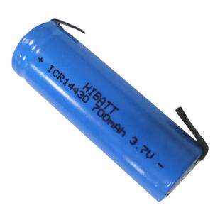 14430锂电池 3.7V 700mAh出焊片 可充电电动牙刷剃须刀理发剪电池