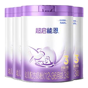 雀巢奶粉官方旗舰店超启能恩3段婴幼儿适度水解奶粉850g*4罐加量