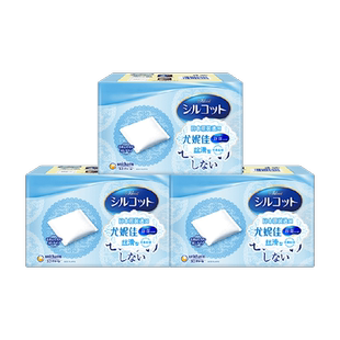 Silcot/舒蔻尤妮佳丝滑型化妆棉补水多功能洁面湿敷卸妆棉82片*3