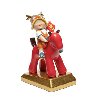 稀奇艺术《马上兴龙》马年礼物家居桌面摆件生日礼物生肖乔迁送礼