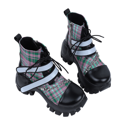 亚文化y2k马丁靴厚底短靴