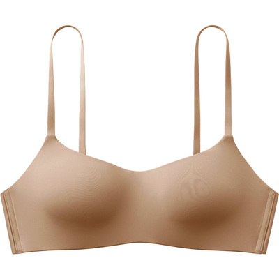 橙之色简约无钢圈半杯文胸