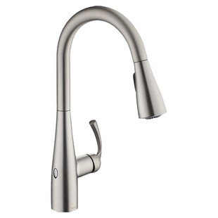 摩恩防指纹厨房龙头水龙头防溅冷热两用抽拉式87014SRS