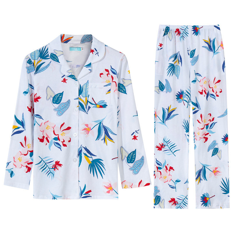 爱帝新品女士纯棉家居服印花套装