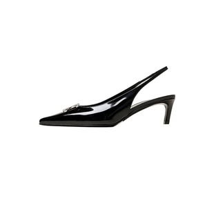 割草机老k尖头后空高跟鞋slingback凯旋门小猫跟中跟细跟时装凉鞋