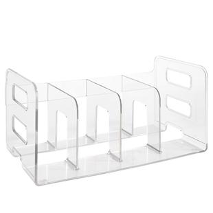 得力书立架书架桌面阅读架书夹学生桌面书立固定书本收纳置物架加厚透明课桌收纳带笔筒放书支架书架立架