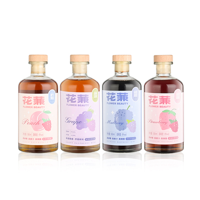 花兼果酒桑葚蜜桃草莓树莓果酒