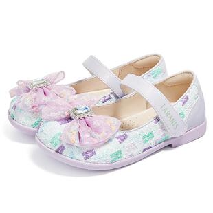 泰兰尼斯meta儿童水晶鞋春秋季公主鞋女童软底小女孩亮晶晶小皮鞋