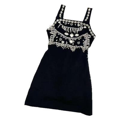 韩国短裙闪钻水钻打歌服张元英棉