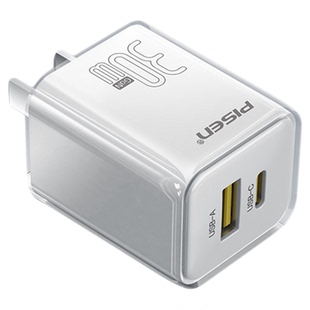 品胜30W氮化镓双口快充充电器头适用苹果17air手机iPhone16Pro华为15平板多口充电头typec插头多孔闪充冲电头