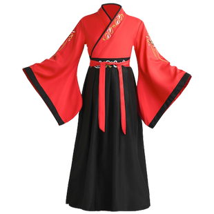 汉服男童套装儿童古装国学服三字经弟子规演出服女书童小学生男孩