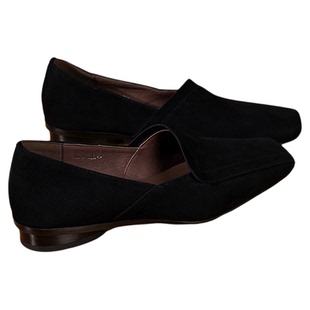 MILLIE'S/妙丽秋季款平底单鞋方头休闲一脚蹬懒人乐福鞋小皮鞋女Z