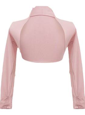 儿童舞蹈服披肩外套外搭女童黑色长袖练功服小坎肩芭蕾舞护肩上衣