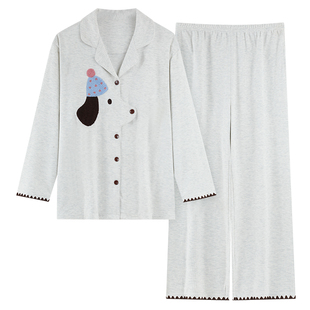 秋冬季睡衣女双面磨毛德绒新款加厚长袖保暖卡通家居服套装可外穿