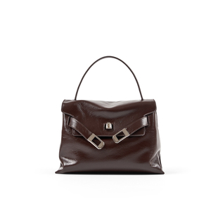 拉菲斯汀抱抱手提包包女式2025新款秋冬真皮通勤斜挎邮差包凯莉包