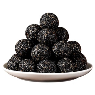 无蔗糖黑芝麻丸官方正品九蒸九晒养生熬夜生即发食纯黑芝麻零食球