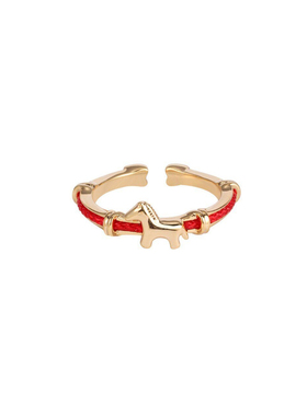 金马红缘红绳食指戒甜美百搭