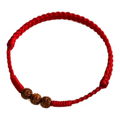 桃木手工精编手绳马年本命年礼物