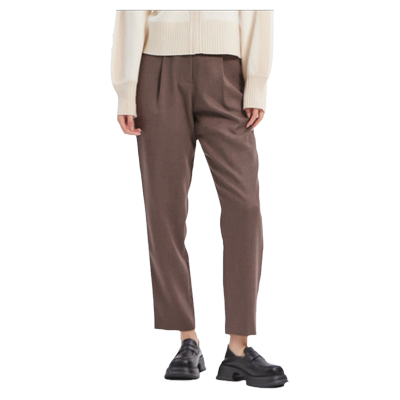 百搭气质直筒休闲裤羊毛质地