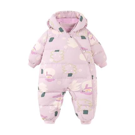 【鹅绒】迷你巴拉巴拉男童女童羽绒服冬连体衣三防婴儿防风帽爬服