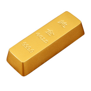 纯黄铜仿真金条摆件实心铜金条沙金砖金块招财元宝聚宝盆装饰礼品