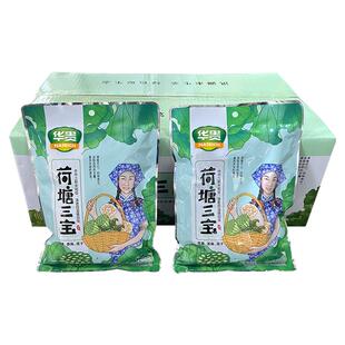 华贵洪湖农家荷塘三宝450g脆莲藕丁莲子菱角半成品菜湖北特产食品