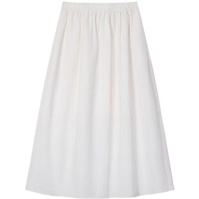 BLUE ERDOS26早春新品休闲百搭棉混纺斜纹A字法式长款半裙女