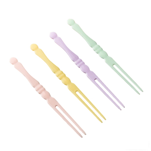 一次性叉子水果叉独立包装食品级商用牙签轻奢高级感水果签甜品