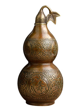 纯铜仿古风工艺品送礼葫芦摆件