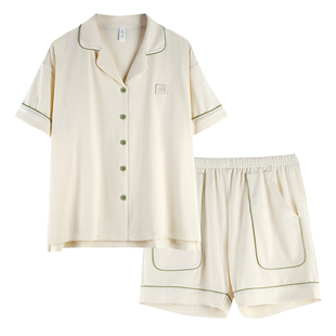 轩靓【凉感棉】睡衣女士夏季薄款纯棉短袖短裤新款夏天家居服套装