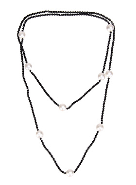 连衣裙长款韩版百搭网红珍珠项链