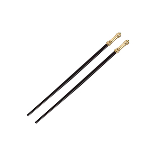 L'OBJET 欧洲进口Han瀚系列筷子(2双) 创意乌木镀金珠宝装饰筷子