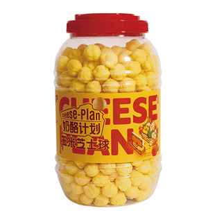 【超级年货节】奶酪计划玉米芝士球大桶装380g非油炸膨化食品