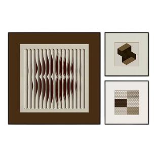 酒店样板间软装客厅装饰画现代简约高级餐厅挂画卧室壁画组合挂画