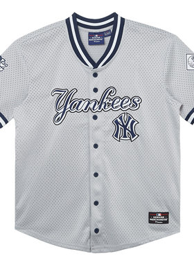 FANATICS x MLB 联名款 纽约洋基队棒球开衫短袖T恤球衣男女同款