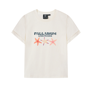 PALLADIUM帕拉丁上装海星图案宽松女款圆领短袖T恤1913928
