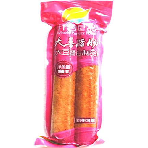齐善素食火腿肠小吃素香肠5 根佛家仿荤食品大豆蛋白斋菜零食素肠