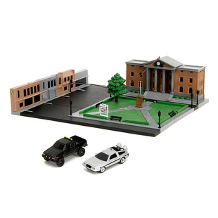 Jada toys 佳达 回到未来 迷你车模场景模型 时光机器 德罗宁跑车