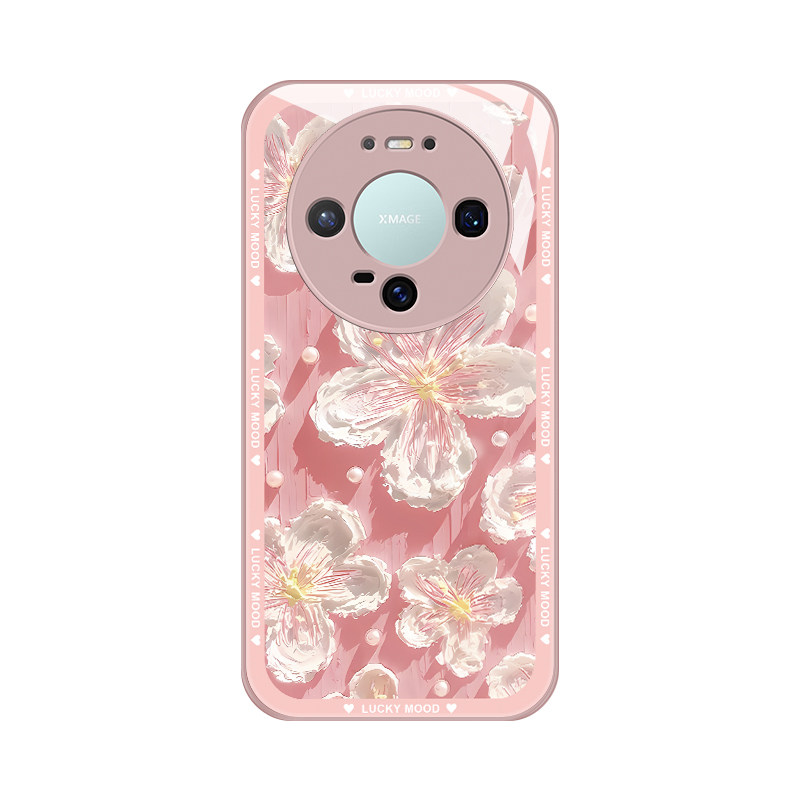 适用华为Mate90手机壳新款Mate90pro钢化玻璃保护套Mate90ProMax典藏版镜头全包防摔硬壳女生网红高级浮雕花