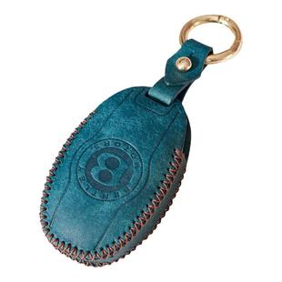 适用宾利手工定制添越飞驰欧陆GT汽车钥匙包扣手工真皮高端钥匙套