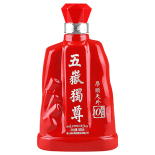泰山牌五岳独尊浓香型白酒 52度昂头天外10 皇家小窖 整箱500mL*6