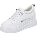 加绒内增高小白鞋女2025新款冬季显脚小松糕鞋7CM小个子厚底女鞋