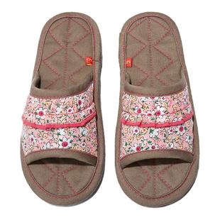 然艺布艺拖鞋居家地板纯棉布底静音男女款可机洗夏季懒人37情侣38